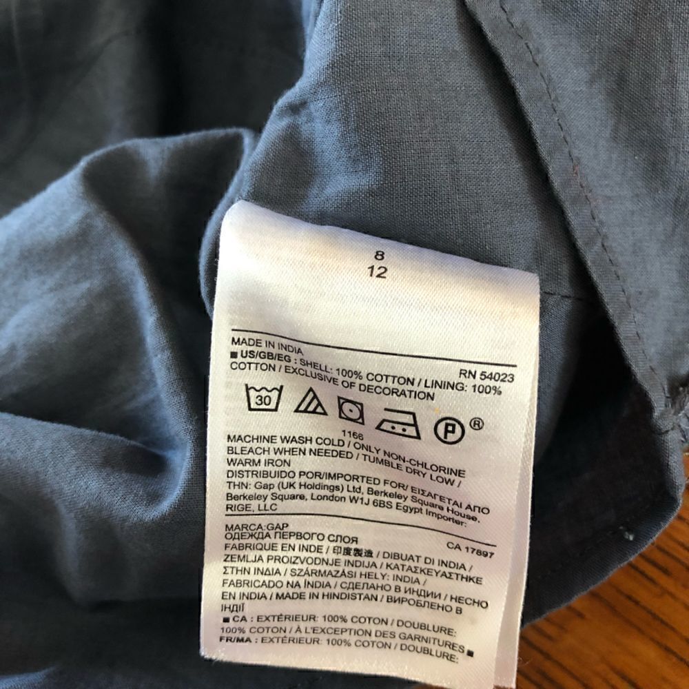 GAP v-neck Chambray Fit & Flair Dress - Picture 12 of 16